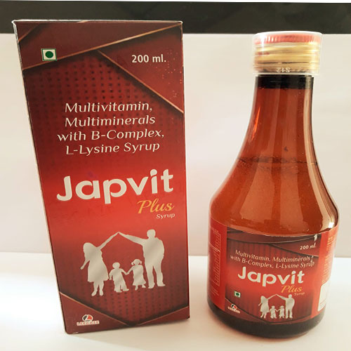 Product Name: Japvit Plus, Compositions of Japvit Plus are Multivitamin, Multiminerals with B complex L Lysine - Leegaze Pharmaceuticals Private Limited