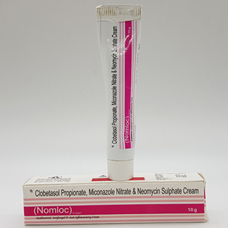 Product Name: Nomloc, Compositions of Nomloc are Clobetasol Propionate, Miconazole Nitrate and  Neomycin Sulphate Cream - Acinom Healthcare