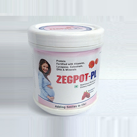 Product Name: Zegpot PL, Compositions of Zegpot PL are Protien Fortified With Essential Vitamins,Lycopene,DHA & Minerals - Zegchem
