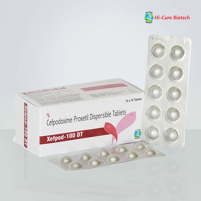 Product Name: XEFPOD 100DT, Compositions of XEFPOD 100DT are CEFPODOXIME PROXETIL 100DT - Reomax Care