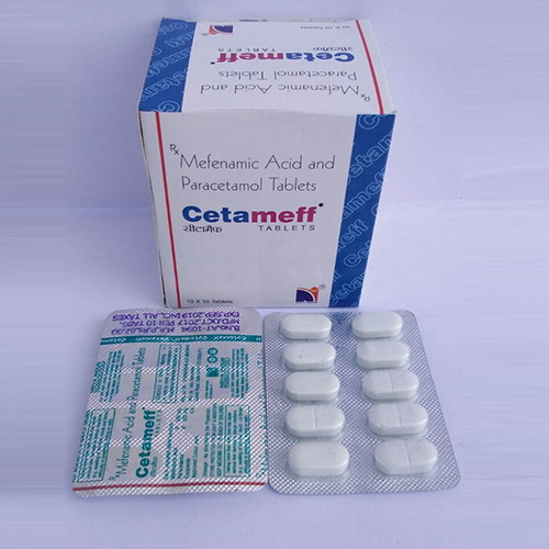 Product Name: Cetameff, Compositions of Cetameff are Mefenamic Acid & Paracetamol Suspension - Nova Indus Pharmaceuticals