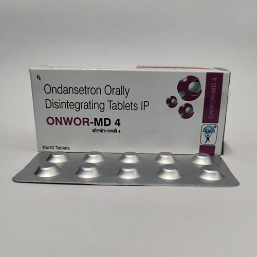 Product Name: Onwar MD 4, Compositions of Onwar MD 4 are Ondansetron Orally Disintegrating Tablets IP - WHC World Healthcare