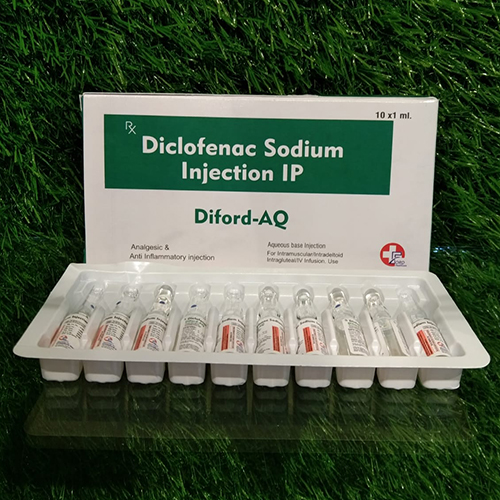 Product Name: Diford AQ, Compositions of Diford AQ are Diclofenac Sodium Injection IP - Crossford Healthcare