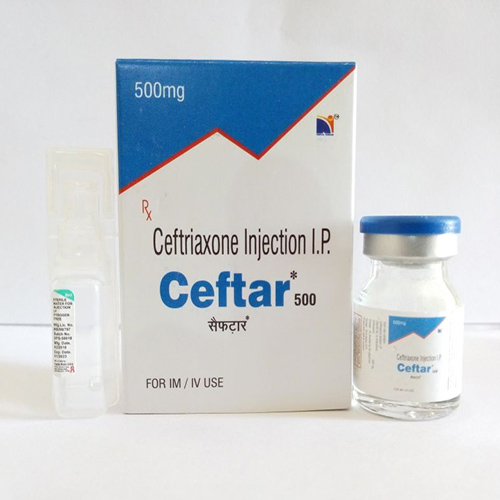 Product Name: Ceftar 500, Compositions of Ceftar 500 are Ceftriaxone Injection IP - Nova Indus Pharmaceuticals