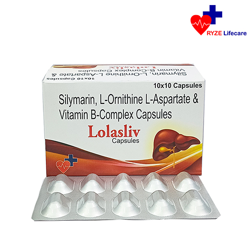 Product Name: Lolasliv Capsules , Compositions of Lolasliv Capsules  are Silymarin , L-Ornithine L- Aspartate & Vitamin B Complex - Ryze Lifecare