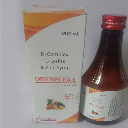 Product Name: Odenplex L, Compositions of Odenplex L are B-Complex, L-Lysine & Zinc Syrup - Denmed Pharmaceutical