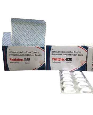 Product Name: PANTOTEC DSR, Compositions of PANTOTEC DSR are Pantoprazole Sodium Enteric Coated & Domperidone Sustained Release Capsules - Tecnex Pharma