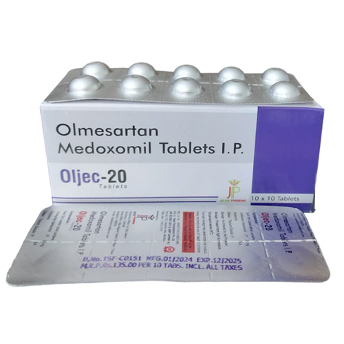 Product Name: Oljec 20, Compositions of Oljec 20 are Olmesartan Medoxomil Talets I.P. - Jecks Pharma