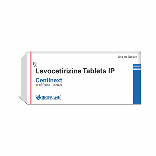 Product Name: Centinext, Compositions of Centinext are Levocetirizine Tablets IP - Biofrank Pharmaceuticals (India) Pvt. Ltd