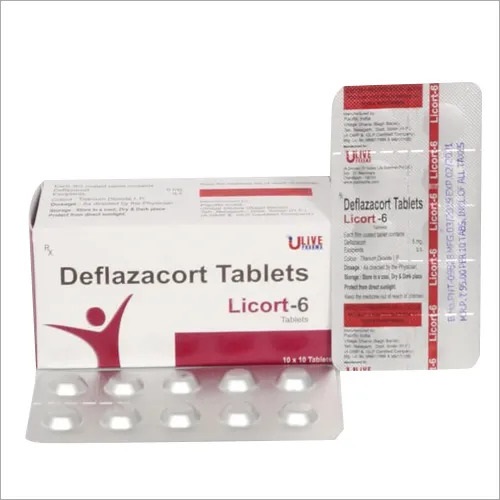 Product Name: Licort 6, Compositions of Licort 6 are Deflazacort-Tablet - Yodley LifeSciences Private Limited