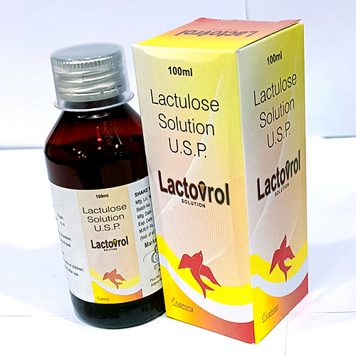 Product Name: Lactovrol 100, Compositions of Lactovrol 100 are Lactulose Solution U.S.P. - Euphony Healthcare