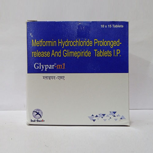 Product Name: Glypar m1, Compositions of Glypar m1 are Metfortin Hydrochloride Prolonged Release and Glimepiride Tablets IP - Yazur Life Sciences
