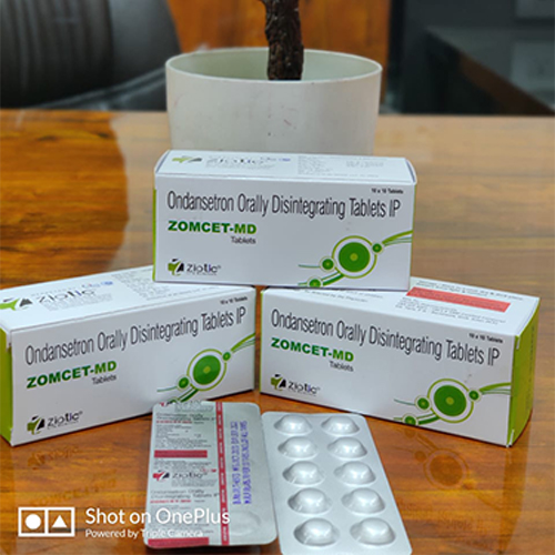 Product Name: Zomcet MD, Compositions of Zomcet MD are Ondansetron Orally Disintegration Tablets I.P - Ziotic Life Sciences