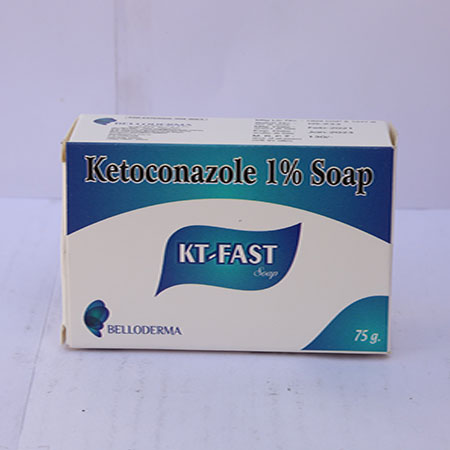 Product Name: Kt Fast, Compositions of Kt Fast are Ketoconazole 1% Soap - Eviza Biotech Pvt. Ltd