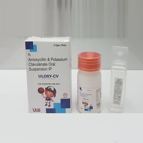Product Name: Uloxy CV, Compositions of Amoxycillin & Potassium Clavulanante Oral Suspension IP are Amoxycillin & Potassium Clavulanante Oral Suspension IP - Yodley LifeSciences Private Limited