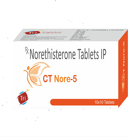 Product Name: CT Nore 5, Compositions of CT Nore 5 are Norethisterone Tablets IP - Triglobal Lifesciences (opc) Private Limited