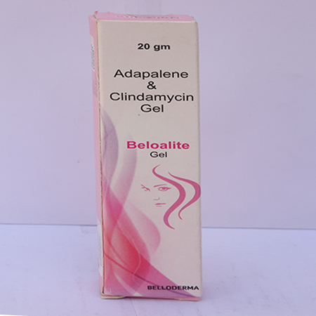 Product Name: Beloalite, Compositions of Beloalite are Adapalene & Clindamycin Gel - Eviza Biotech Pvt. Ltd
