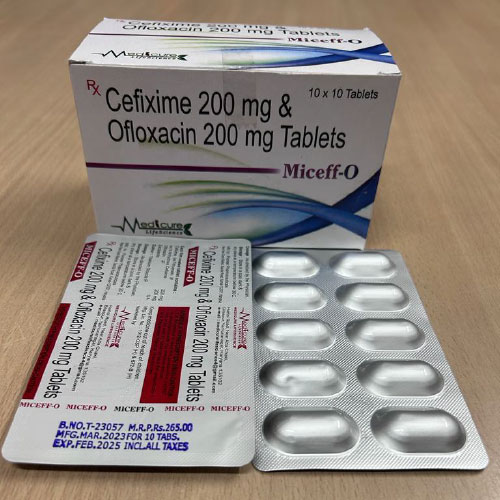 MICEFF O are CEFIXIME 200 MG & oFLOXACIN 200 MG tABLETS - Medicure LifeSciences