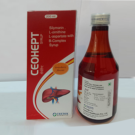 Product Name: Ceohept, Compositions of are Silymarin,L-ornithine L-Aspartate with B-Complex Syrup - Ceetox HealthCare Private Limited