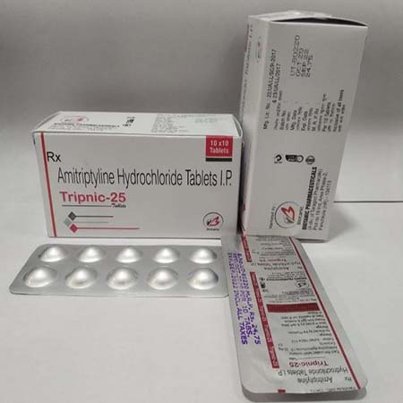 Product Name: Tripnic 25, Compositions of Tripnic 25 are Amitriptyline Hydrochloride Tabets I.P. - Biotanic Pharmaceuticals