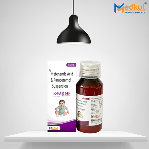 Product Name: K Par MF, Compositions of K Par MF are Mefenamic Acid & Paracetamol Suspension - Medkul Pharmaceuticals