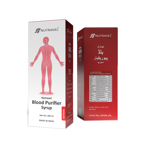 Product Name: Blood Purifier Syrup, Compositions of Blood Purifier Syrup are Ayurvedic Syrup  - Nutravel Healthcare