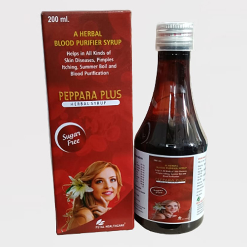 Product Name: Peppara Plus, Compositions of Peppara Plus are A Herbal Blood Purifier Syrup - Petal Healthcare