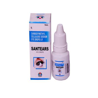 Product Name: SANTEARS, Compositions of SANTEARS are Carboxymethyl Cellulose Sodium Eye Drops - ISKON REMEDIES
