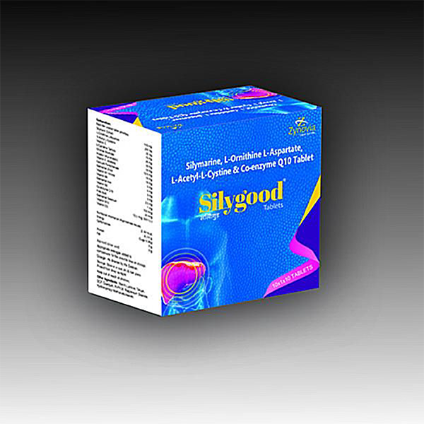 Product Name: Silygood, Compositions of Silygood are Silymarine, L-Ornithine L-Aspartate, L-Acetyl-L-Cystine & Co-enzyme Q10 Tablet - Zynovia Lifecare