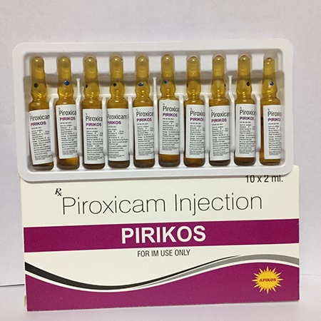 Product Name: PIRIKOS, Compositions of PIRIKOS are Piroxicam Injection - Apikos Pharma