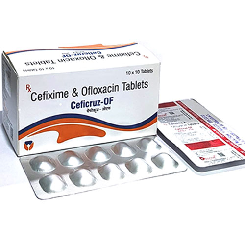 Product Name: Ceficruz OF, Compositions of Ceficruz OF are Cefixime 200 mg + Ofloxacin 200 mg - Biocruz Pharmaceuticals Private Limited