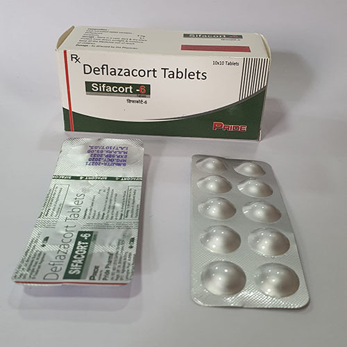 Product Name: Sifacort 6, Compositions of Sifacort 6 are Deflazacort Tablets - Pride Pharma