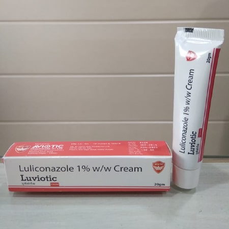 Product Name: Luviotic, Compositions of Luviotic are Luliconazole 1% w/w Cream  - Aviotic Healthcare Pvt. Ltd