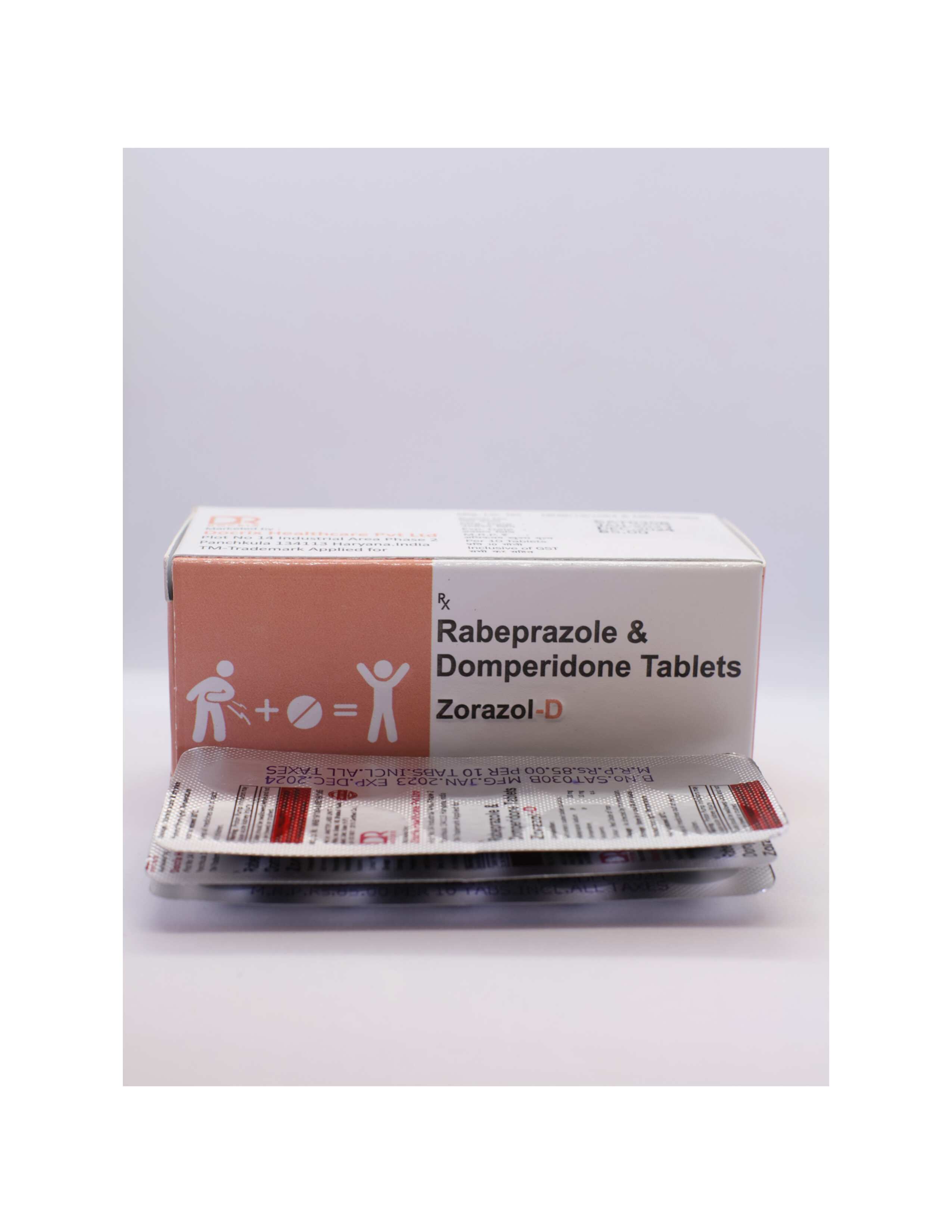 Product Name: Zorazol D, Compositions of Zorazol D are Rabeprazole Domperidone Tablets - Docrix Healthcare