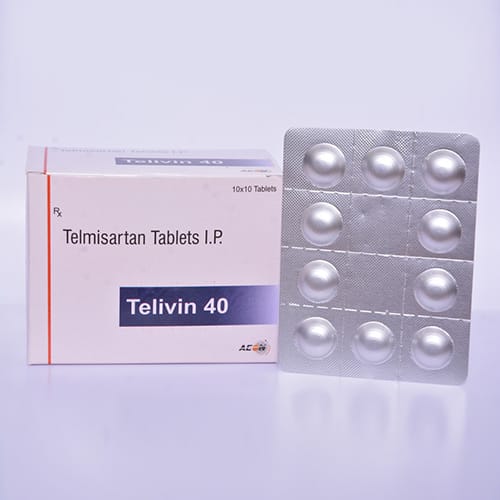 Product Name: TELIVIN 40, Compositions of TELIVIN 40 are TELMISARTAN 40 - Aeon Remedies