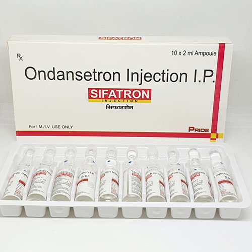 Product Name: Sifatron, Compositions of Sifatron are Ondansetron Injection IP - Pride Pharma