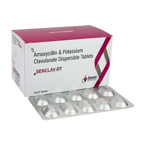 Product Name: Senclav DT, Compositions of Senclav DT are Amoxycillin & Potassium Clavulanate Dispersible Tablets - Senen Biotech