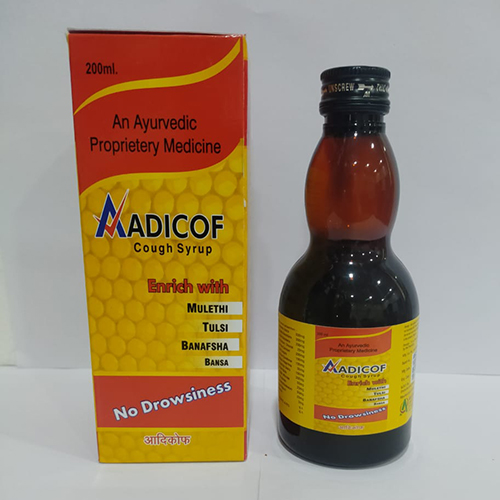 Product Name: Aadicof Cough Syrup, Compositions of Aadicof Cough Syrup are An Ayurvedic Proprietary Medicine - Aadi Herbals Pvt. Ltd