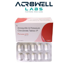 Product Name: Pariclav 375, Compositions of Pariclav 375 are Amoxicillin and Potassium Clavulanate Tablets IP - Acrowell Labs Private Limited
