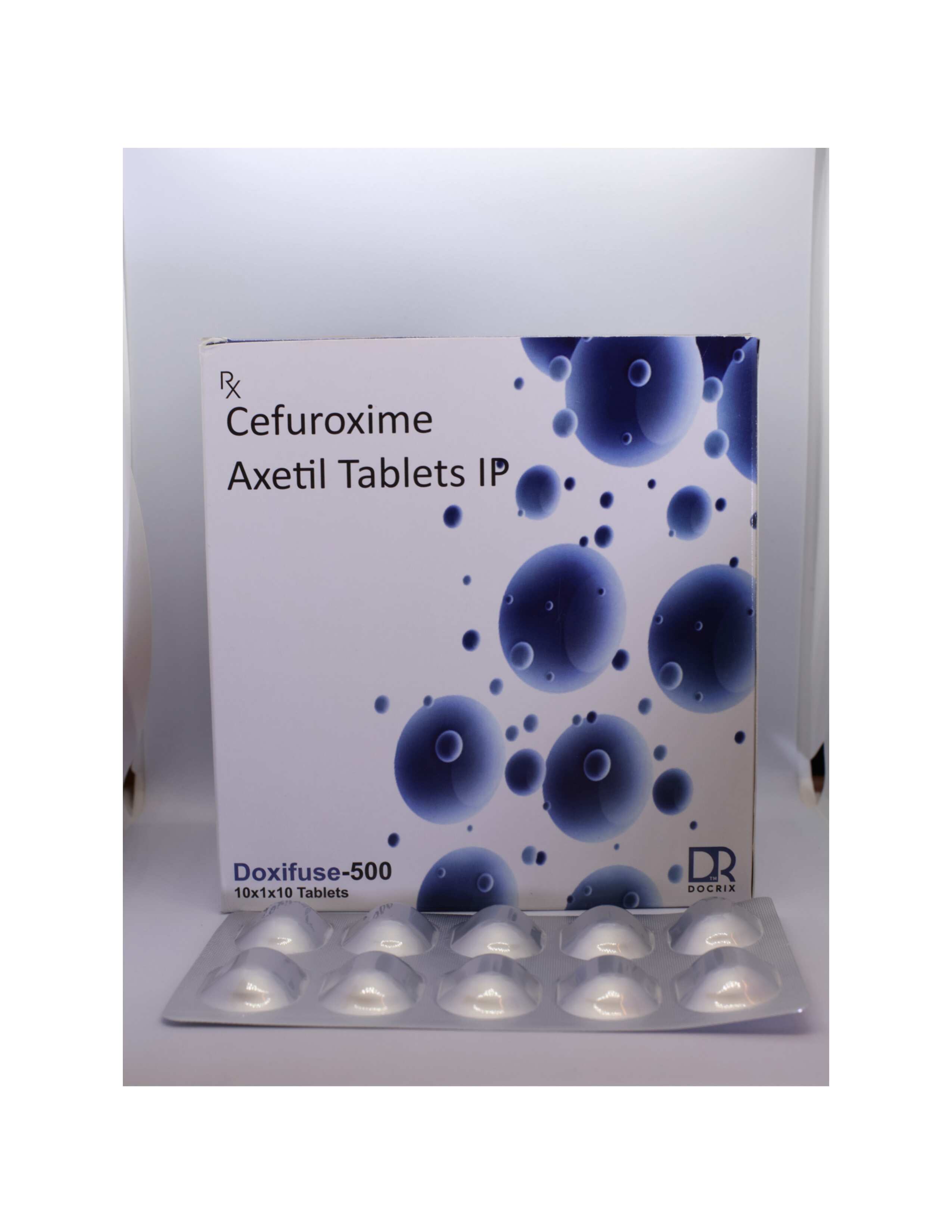 Product Name: Doxifuse 500, Compositions of Doxifuse 500 are Cefuroxmine  Axetil Tablets IP - Docrix Healthcare