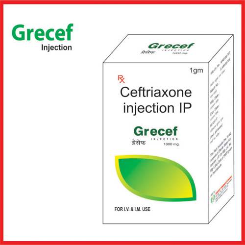 Product Name: Grecef, Compositions of Grecef are Ceftriaxone Injection IP - Greef Formulations