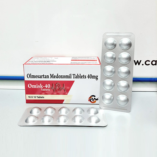 Product Name: Omisk 40, Compositions of Omisk 40 are Olmesartan Medoxomil Tablets 40 mg - Cardimind Pharmaceuticals