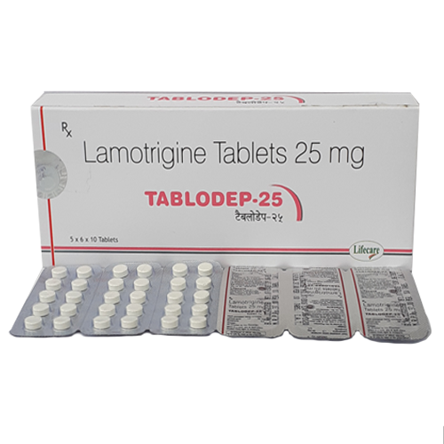 Product Name: Tablodep 25, Compositions of Tablodep 25 are Lammotrigine Tablets 25mg - Lifecare Neuro Products Ltd.
