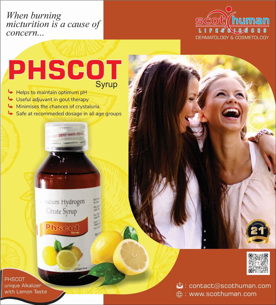 Product Name: Phscot, Compositions of Phscot are Calcium Hydrogen Citrate Syrup - Pharma Drugs and Chemicals