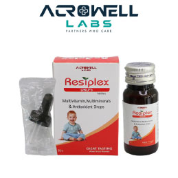 Product Name: Resiplex, Compositions of Resiplex are Multivitamin, Multimineral & Antioxidant Drops - Acrowell Labs Private Limited
