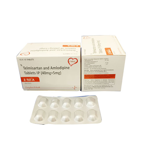 Product Name: Z Tel A, Compositions of Z Tel A are Telmisartan,Amlodipine & Tablets IP - Arlak Biotech