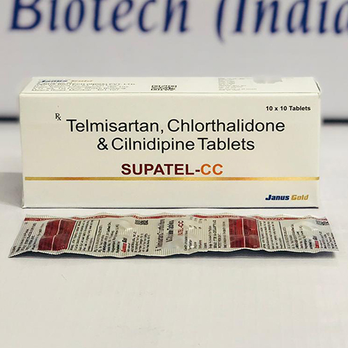 Product Name: Supatel CC, Compositions of Supatel CC are Telmisartan, Chlorthalidone &  Cilnidipine Tablets - Janus Biotech