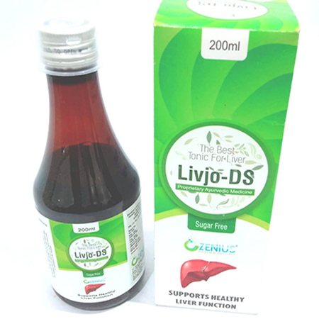 Product Name: LIVJO DS, Compositions of LIVJO DS are Propritiary  Ayurvedic Medicine - Ozenius Pharmaceutials