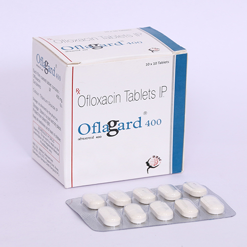 Product Name: OFLAGARD 400, Compositions of OFLAGARD 400 are Ofloxacin Tablets IP - Biomax Biotechnics Pvt. Ltd