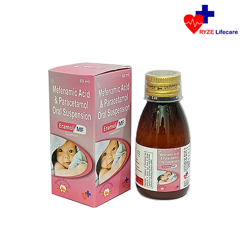 Product Name: Eramol MF, Compositions of Eramol MF are Mefenamic Acid & Paracetamol Oral Suspension  - Ryze Lifecare